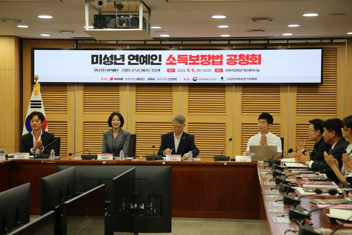 9일 서울 여의도동 국회에서 열린 '미성년 연예인 소득보장법 공청회'. 사진=배현진 의원실