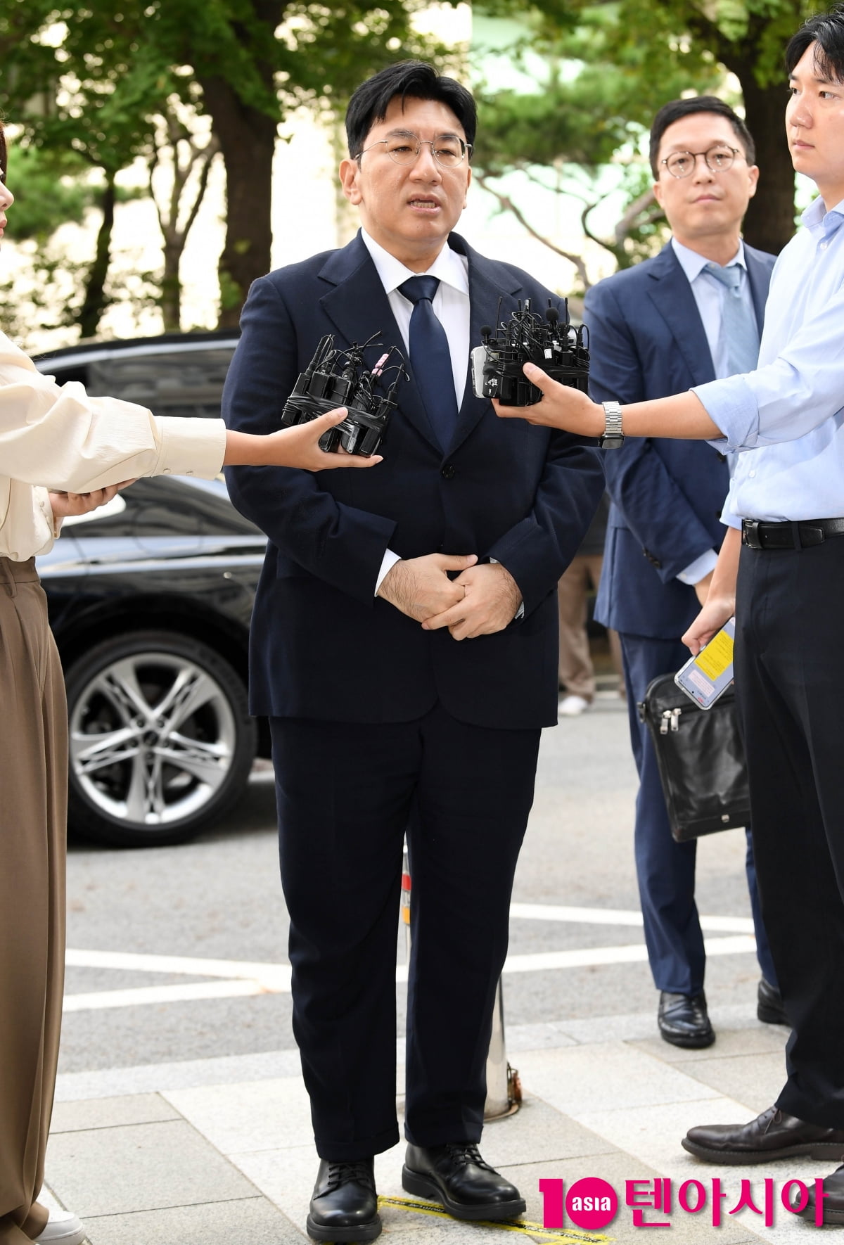 '부정거래 의혹' 방시혁, "조사에 성실히 임하겠다"[TEN포토+]