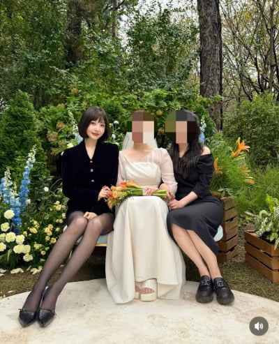 MBC ‘나혼산‘에 나왔던 그 붕어빵 동생…조이, 결혼식서 세자매 공개