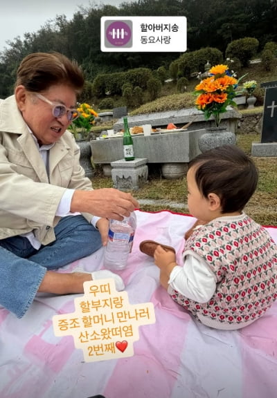 俳優キム・ヨンゴン、孫と共に和やかなひとときを過ごす