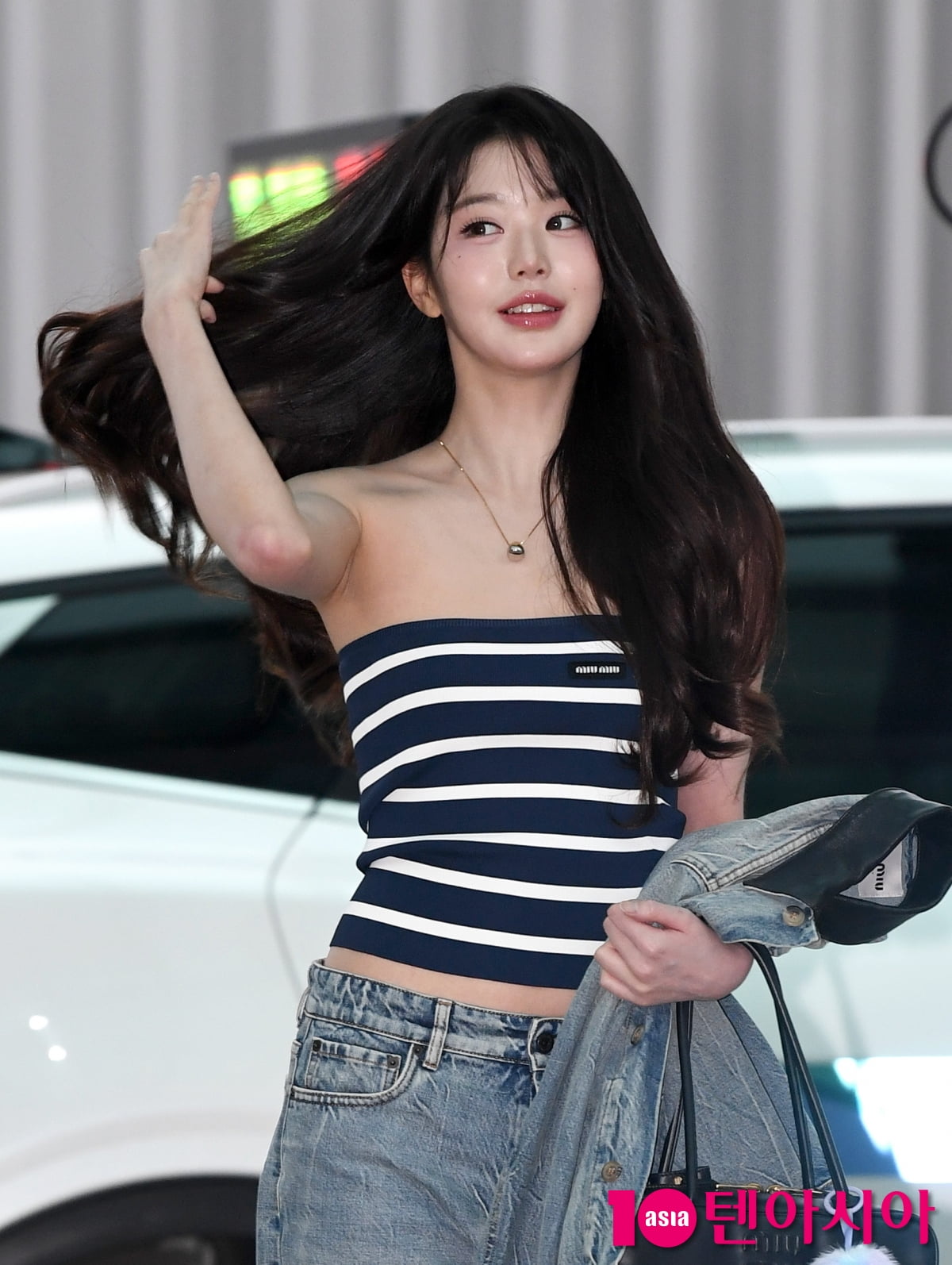 아이브 장원영, 청순한 긴머리 휘날리며...통통튀네[TEN포토+]