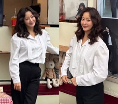 김희선, 모친상 일주일 만에 현장 복귀…블랙 앤 화이트로 단정하게