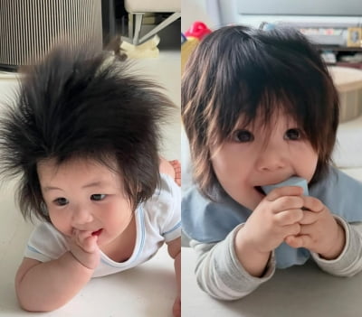 심형탁♥사야 아들, '성게머리' 타이틀 지워졌다…장발해야 될 운명