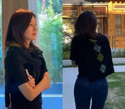 '47세' 김하늘, 황금 뒷태에 '깜짝'…전종서·설현·유나 "저리가라" 급