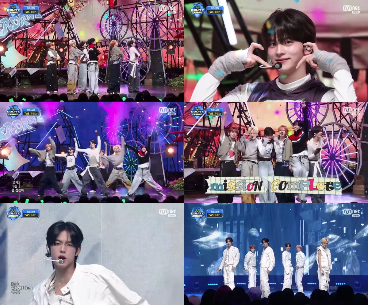 투어스, 귀여운 앙탈→박력 퍼포먼스…반전 매력으로 '엠카' 접수