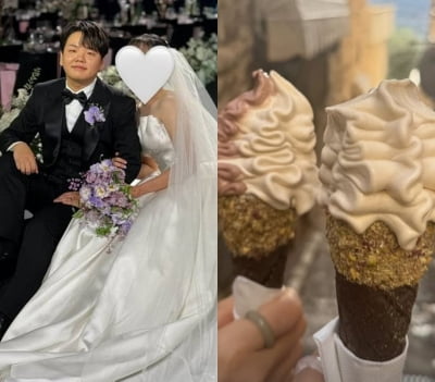 '수입 100억설' 곽튜브, 금 반지 대신 옥 착용했다…신혼여행 커플링 인증
