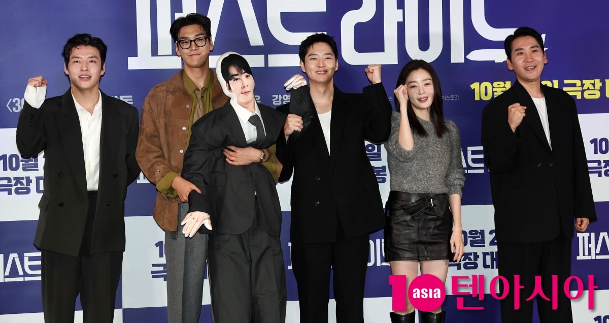 강하늘-김영광-강영석-한선화-남대중 감독, '퍼스트 라이드' 힘찬 파이팅![TEN포토]