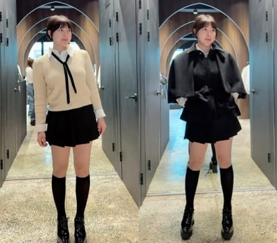 서인영, 성가대룩 벗고 이번엔 스쿨룩…고집하던 신발 '절대 포기 못해'