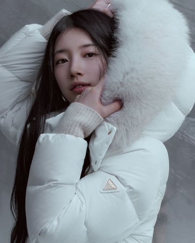 '138억 건물주' 수지 겨울 여신 강림했다…순백의 패딩 입고 미모 자랑