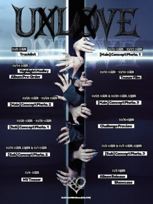 케이팝 첫 젠더리스 그룹 XLOV(엑스러브), 미니 1집 ‘UXLXVE’ 컴백 스케줄러 공개