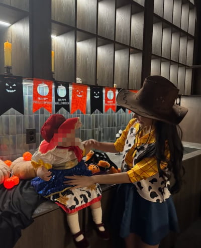 아야네, 19인 대가족 떠나…딸과 즐긴 할로윈 파티