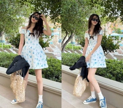 '47세' 이지아, 최애 모자 벗고 원피스 꺼냈다…10대들도 놀랄 다리 라인