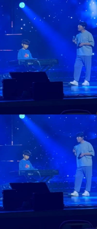 "잘 생겼다" 입소문 탄 유명 가수 넷째 아들, 11월 첫날 부친 콘서트 올랐었다
