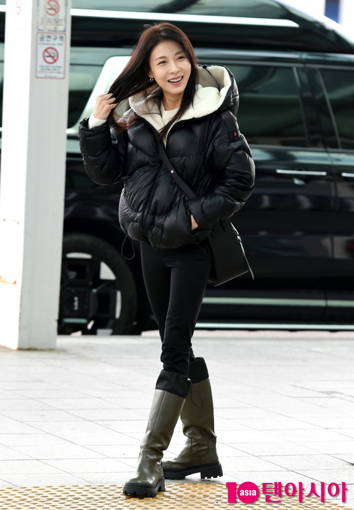 하지원, 싱그러움 넘치는 공항패션[TEN포토+]