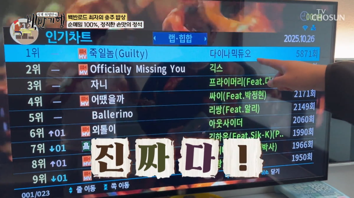 사진=TV조선 '식객 허영만의 백반기헹'