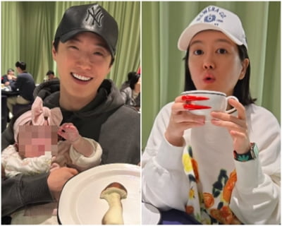 '이용식 사위' 원혁, 초미세먼지 엄청 심한데…♥아내·딸과 성수동으로