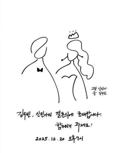 김우빈♥신민아, 천생연분 확실하네…청첩장에서도 역할 나누기 "센스쟁이 커플"