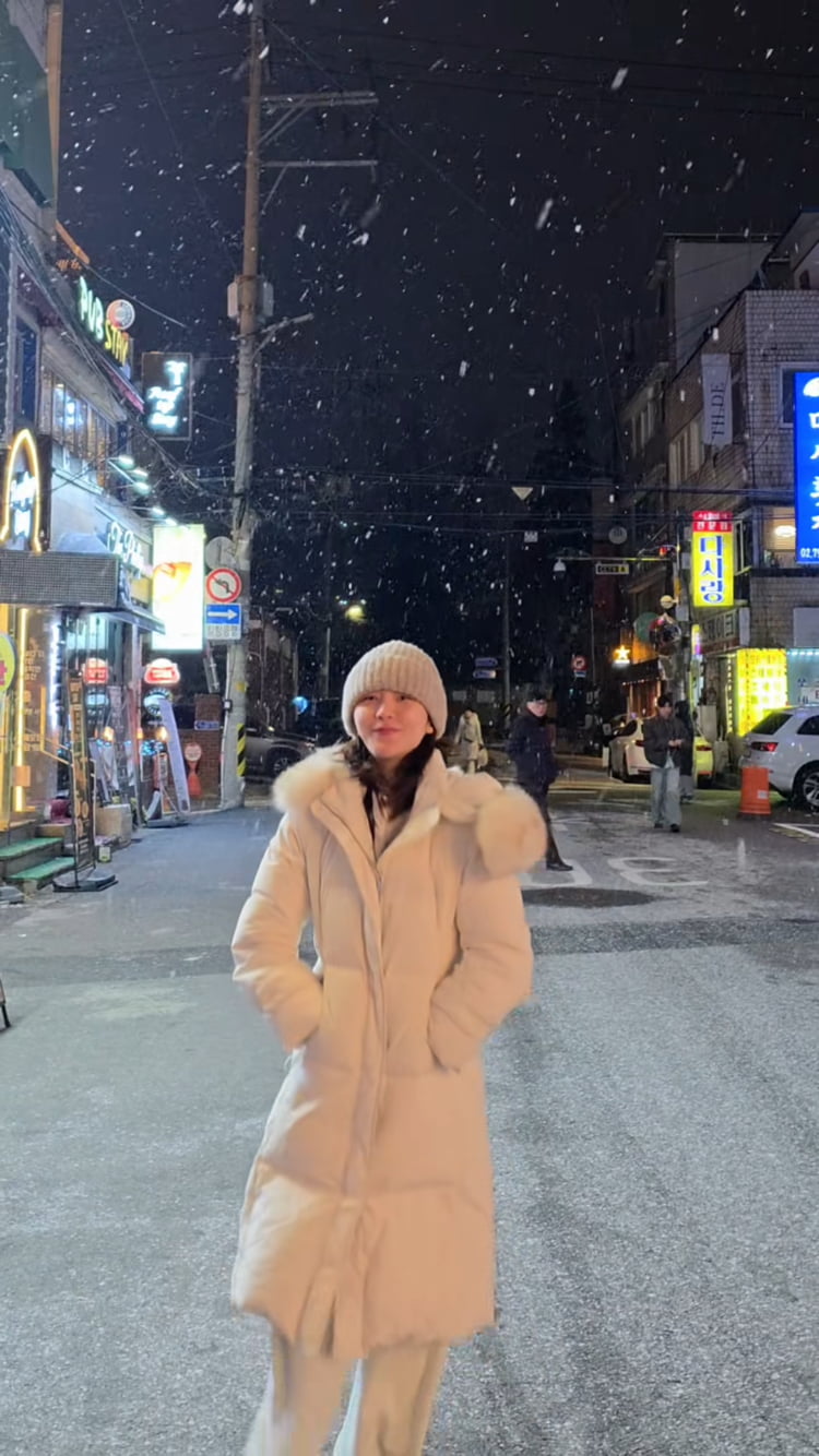 ‘정현규와 결별설’ 성해은, 첫 눈을 맞으며…누가 찍어줬을까