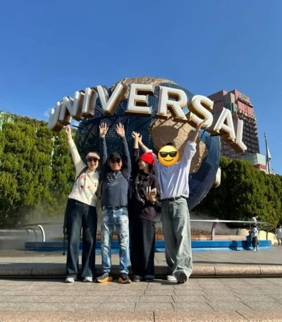 '암투병' 박미선, 일본으로 떠났다…"얼마만이야" 전부 '모자' 착용