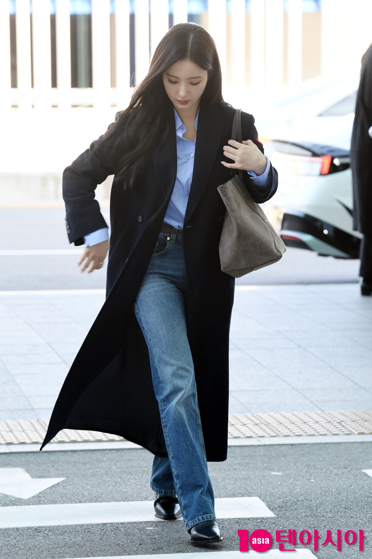 신세경, 극강 청순미모...청청 공항패션도 완벽하게 소화[TEN포토+]