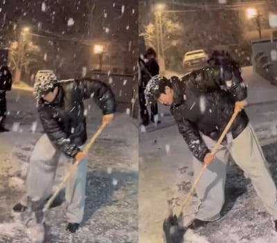 임영웅, 백골부대 DNA 어디 안 간다…폭설 속 '예비역' 능력 발휘