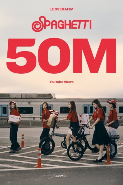 르세라핌, 빌보드 글로벌 송차트 6주 연속 진입…롱런 인기 시동