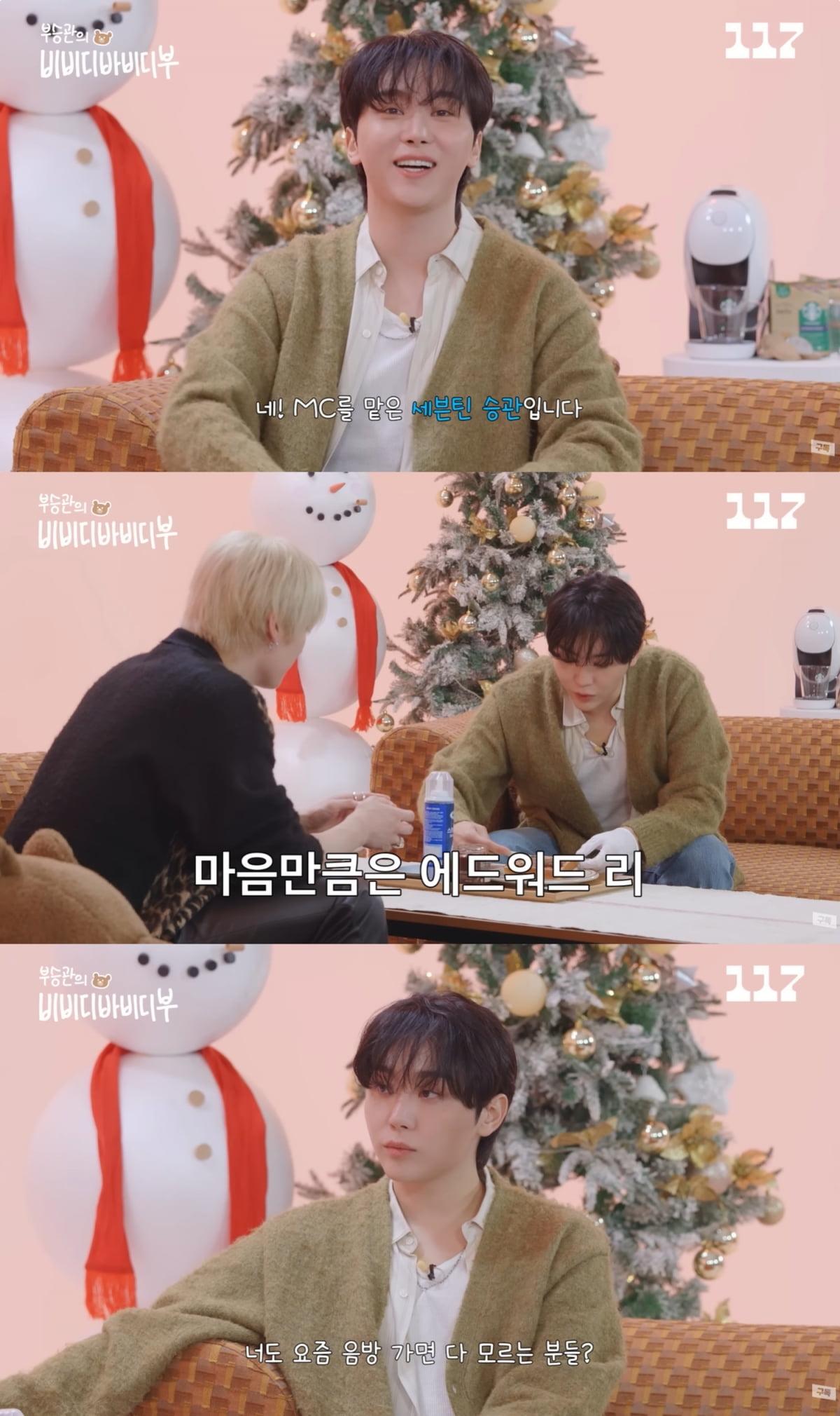 유튜브 채널 일일칠 ‘부승관의 비비디바비디부’ 방송 캡처