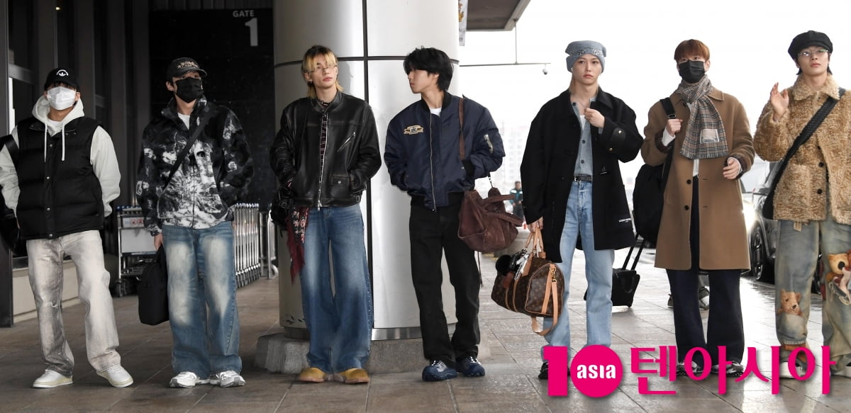 스트레이키즈, 각자 개성 살린 공항패션[TEN포토+]