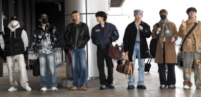 스트레이키즈, 각자 개성 살린 공항패션[TEN포토+]