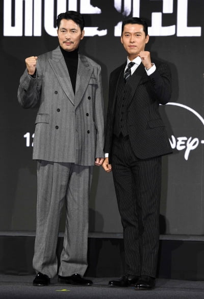 ディズニープラス新作『メイド・イン・コリア』制作発表会に現れたヒョンビンとチョン・ウソン