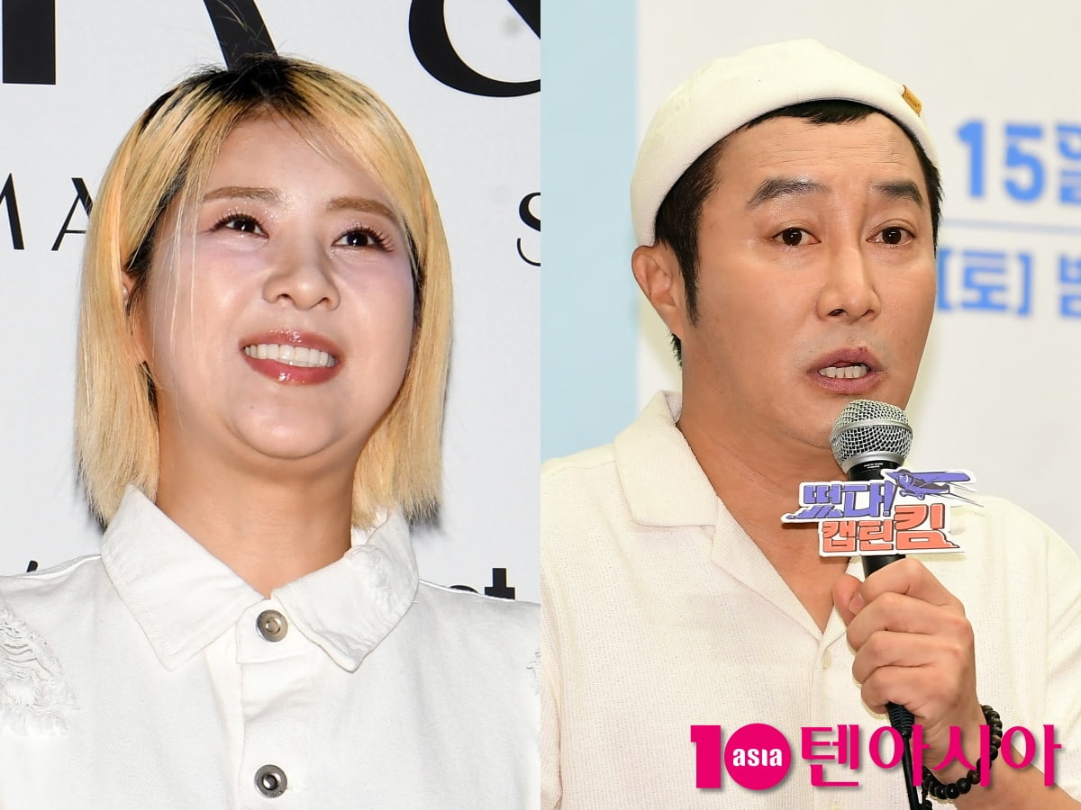 코미디언 강유미, 김병만/사진=텐아시아 사진DB