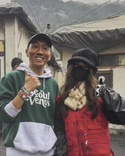 뉴진스 다니엘, '어도어 복귀' 선언 한달 지난 근황…이번에도 션과 함께