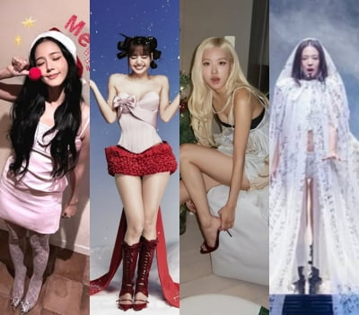 블랙핑크, 크리스마스 전부 각자 보냈다…제니만 일한 '4인 4색' 성탄절
