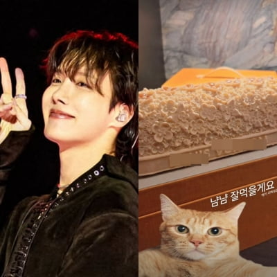 제이홉, 명품 브랜드에 금빛 선물 받았다…당사자도 "먹기 아까워" 입술 삐죽