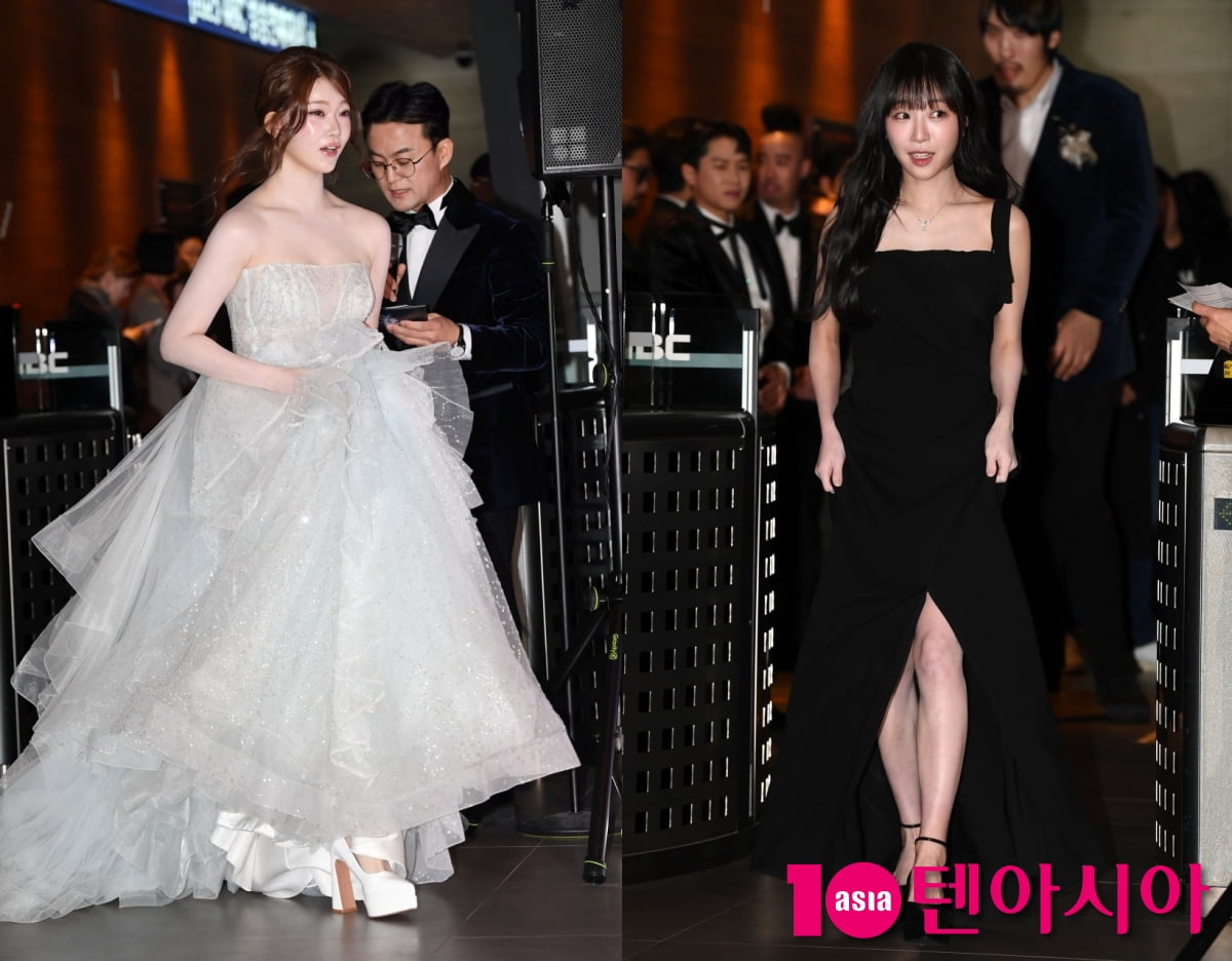 츠키-쯔양, 드레스 자태 美쳤다...예쁨주의보(MBC 방송연예대상)[TEN포토+]