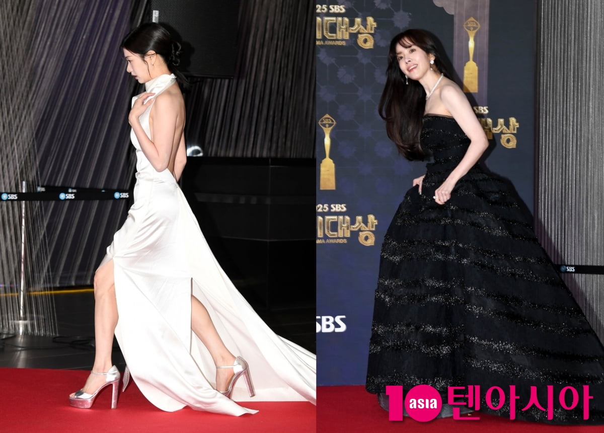 정소민-한지민, 흑과 백의 명품 비주얼...여신자태(SBS 연기대상)[TEN포토+]