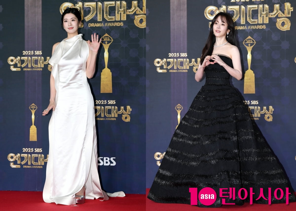 정소민-한지민, 흑과 백의 명품 비주얼...여신자태(SBS 연기대상)[TEN포토+]