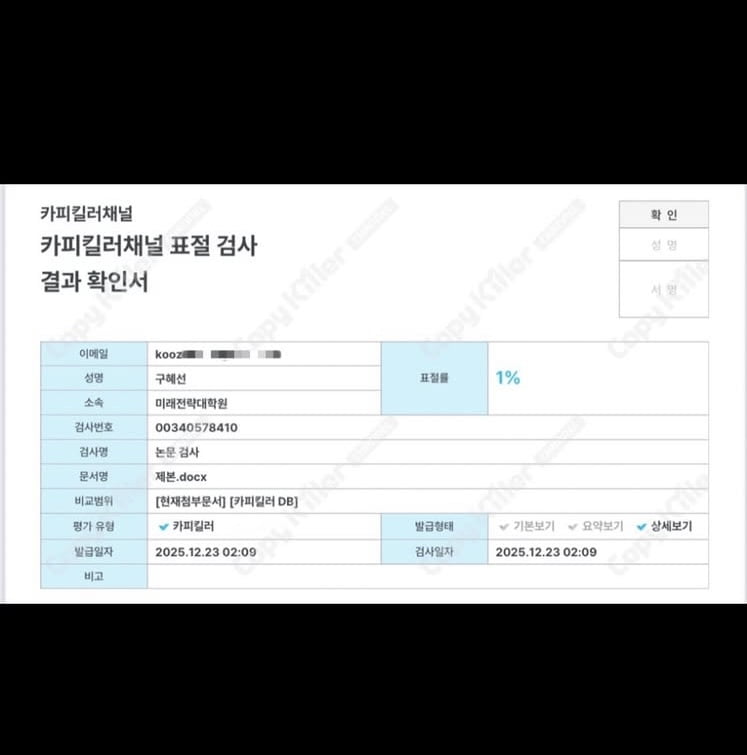 표절률 30%는 나오는데 무슨 일…구혜선, 단 1%의 기적