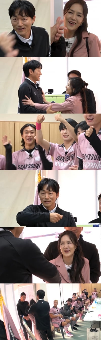 김남일, ♥아나운서 아내 핑크빛 내조 속에서…"뽀뽀는 밤에 하는 거야" ('뭉찬4')