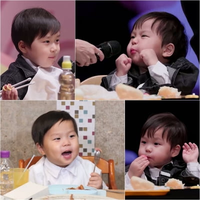 김준호 子, 84세 할머니 팬 관리까지 철저해…입 안에 오리고기 선물('슈돌')