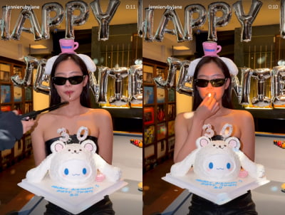 제니, 또 실내흡연인가 했더니 30살 생일 파티…초 입에 물고 '후'