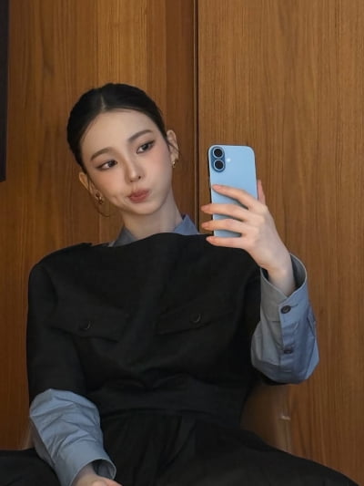 카리나, 멤버는 ♥열애설 났는데…미모 뽐내며 웃음꽃 폈네