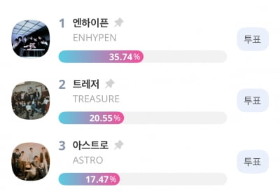 "2025 하반기 최고 아티스트 누굴까" 제14회 TTA, 엔하이픈·니쥬 등 현재 부문별 1위…예선 투표 진행 중