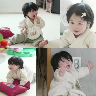'심형탁 아들' 하루, 꼬물꼬물 세배하네…옹알이까지 폭발('슈돌')