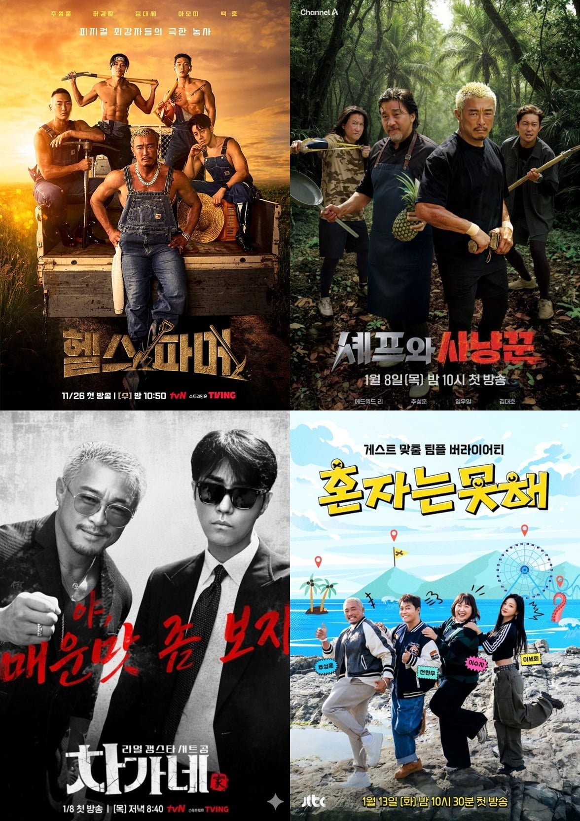 사진제공=tvN, 채널A, JTBC
