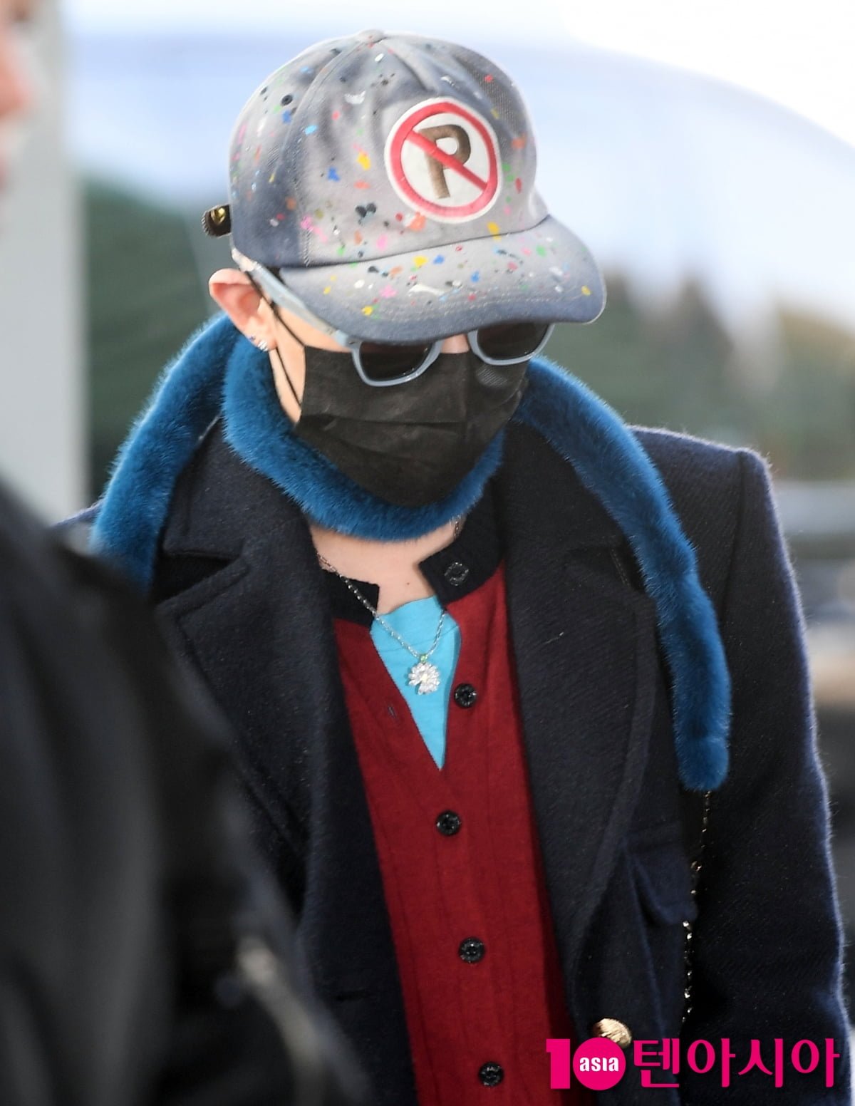 지드래곤, 패셔니스타의 남다른 청청패션...센스 가득한 공항패션[TEN포토+]