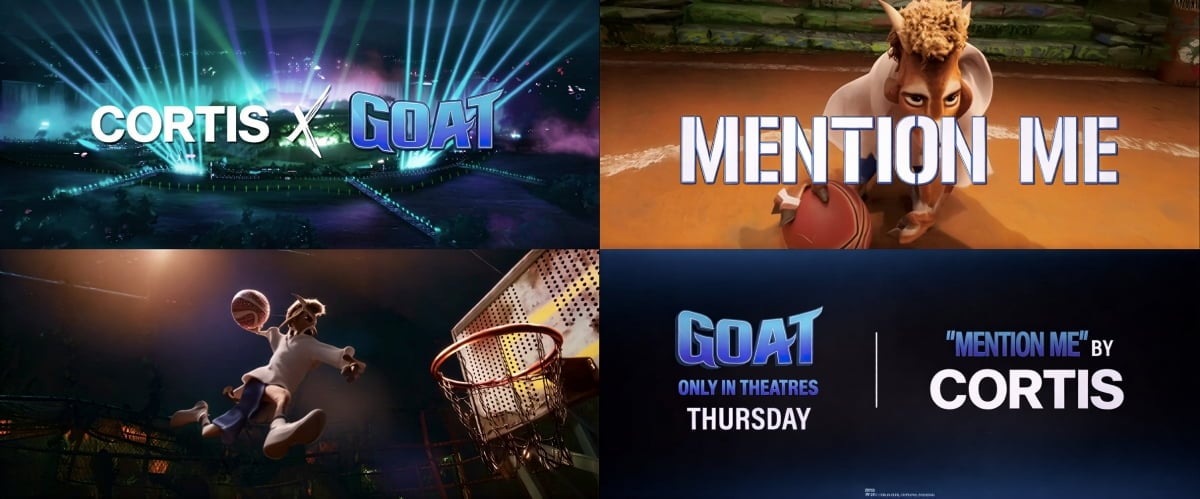 사진=빅히트 뮤직, 소니 픽쳐스 애니메이션 ‘GOAT’