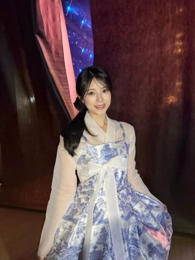 '치과의사♥' 양지은, 한복 자태로 전한 설 인사…전문직 남편 반할만 하네