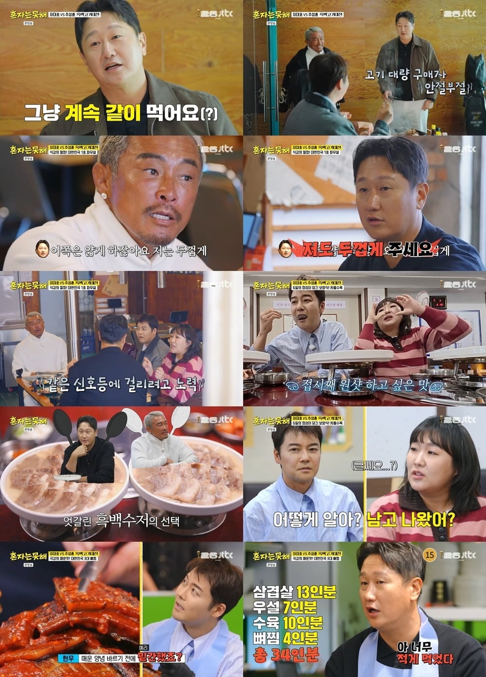 결국 또 한자릿수 시청률 찍었다…추성훈, 이대호와 34인분 먹방에도 '1.3%' ('혼자는못해')[종합]