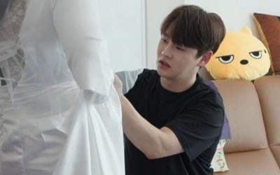 박서진, 웨딩드레스 손수 만들었다…"결혼하냐" 가족도 놀란 반응('살림남')